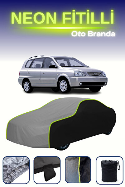 Cemku Fast أسود-رمادي-أسود [كيا كارينز 2002 - 2006] غطاء سيارة متوافق مع حبال...