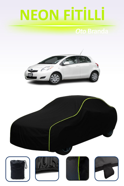 Cemku Cool أسود [تويوتا ياريس 5 أبواب 2008 - 2011] مشمع سيارة متوافق مع النيو...