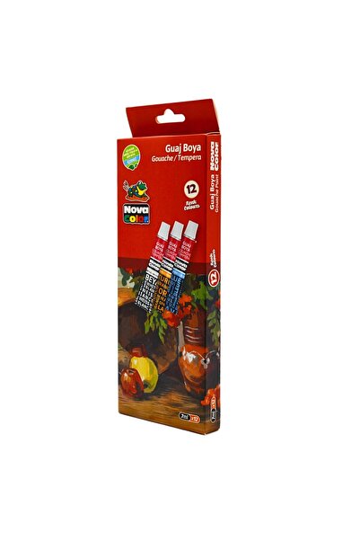 Nova Color Guaj Boya Tüp 7 Ml 12 Renk Takım Nc-100