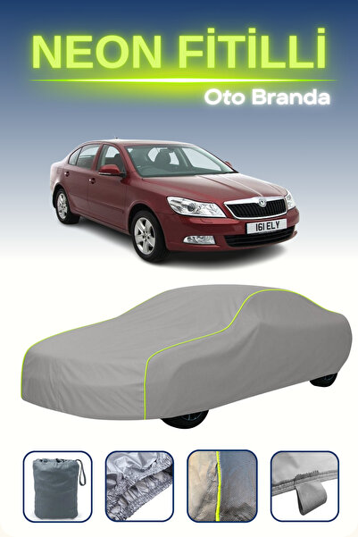 Cemku Shine رمادي [سكودا اوكتافيا 2008 - 2012] مشمع سيارة متوافق مع حبال الني...