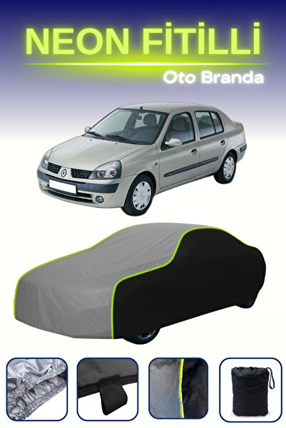 Cemku Fast أسود-رمادي-أسود [رينو كليو سيمبول/ثاليا 2002 - 2006] مشمع سيارة مت...