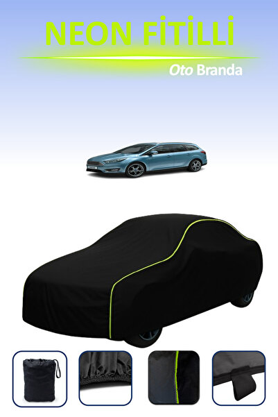 Cemku Cool أسود [Ford Focus Estate 2014 - 2018] مشمع سيارة متوافق مع حبال الن...