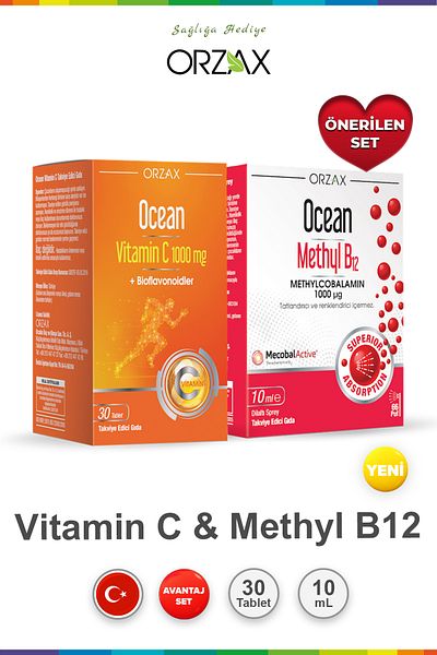 Ocean Vitamin C 30 Tablets & Ocean Methyl B12 10 ml