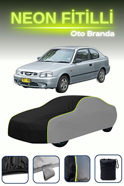 Cemku Shade رمادي-أسود-رمادي [هيونداي أكسنت هاتشباك 2] قماش مشمع سيارة نيون م...