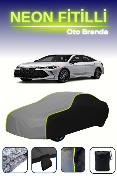 Cemku Fast أسود-رمادي-أسود [تويوتا أفالون 5] مشمع سيارة متوافق مع حبال النيون...