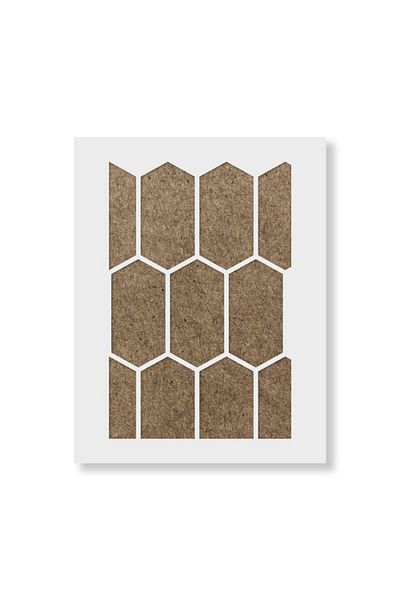 OEM Sablon Perete Vopsire, Tencuiala 900x600x0.7mm Elongated Hexagon Refolosibil, Model Mxsp7099