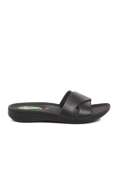 AYAKMOD Black Gel Sole Anatomical Women's Slippers 6806 Z