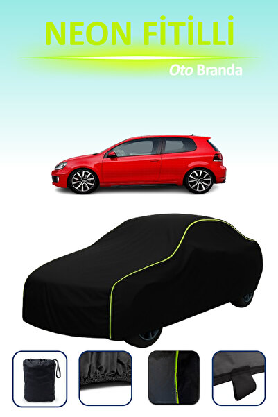 Cemku Cool أسود [فولكس فاجن جولف VI 3 أبواب 2008 - 2012] مشمع سيارة بحبل نيون...