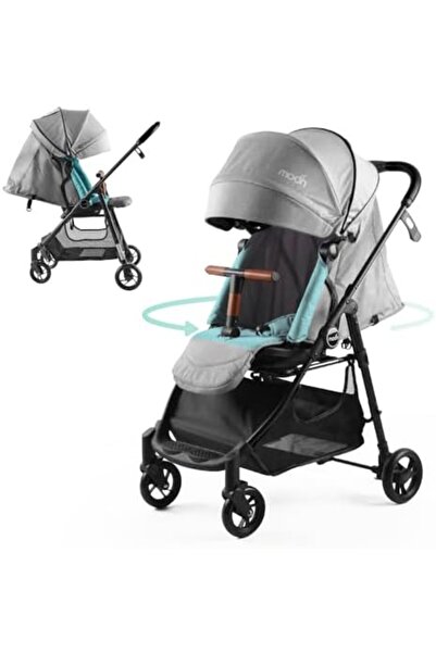 Moon عربة أطفال ريفو 360، رمادية