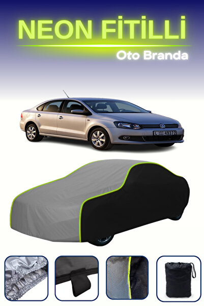 Cemku Fast أسود-رمادي-أسود [فولكس فاجن فينتو] غطاء سيارة متوافق مع حبال النيو...