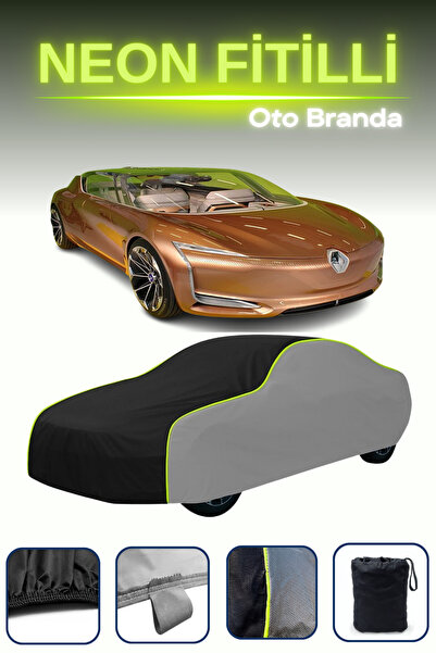 Cemku Shade مشمع سيارة رمادي-أسود-رمادي [رينو سيمبيوز الاختبارية] متوافق مع ق...