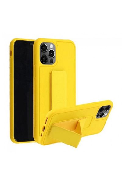 Generic Case Cover For iPhone 13 Pro with Magnetic Stand & Holder, Premium Silicone Hand Strap and Grip