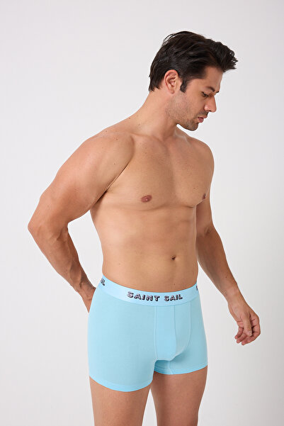 Saint Sail Pamuklu Likralı Esnek Kumaşlı Baskılı Renkli Klasik Desenli Erkek Boxer
