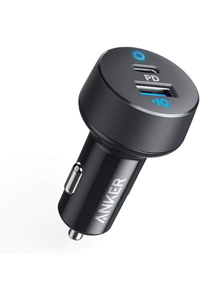 Anker 30W Dual USB & Type-C Car Charger with PD iPhone Cable