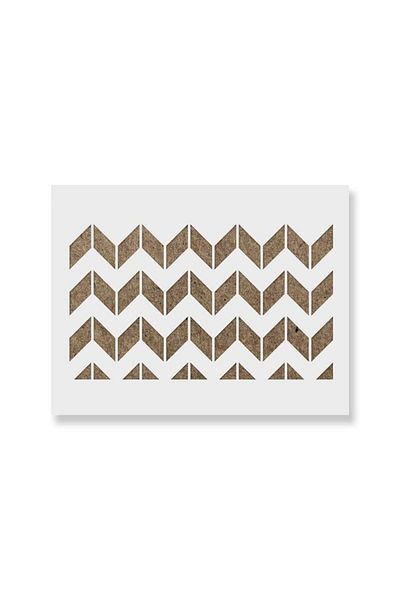 OEM Sablon Perete Vopsire, Tencuiala 900x600x0.7mm Chevron Horizontal Refolosibil, Model Mxsp7111