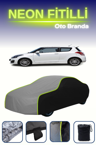 Cemku Fast أسود-رمادي-أسود [سوزوكي سويفت 3 أبواب 2010 - 2014] مشمع سيارة متوا...