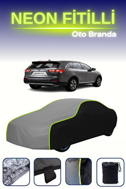 Cemku Fast أسود-رمادي-أسود [كيا سورينتو 2014 - 2017] مشمع سيارة متوافق مع حبا...