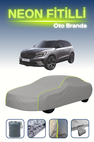 Cemku Shine رمادي [رينو أوسترال] مشمع سيارة متوافق مع النيون، مقاوم للماء والغبار