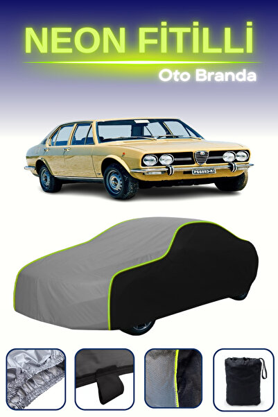 Cemku Fast أسود-رمادي-أسود [ألفا روميو ألفيتا 1972 - 1979] مشمع سيارة متوافق ...