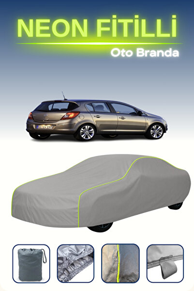 Cemku Shine رمادي [أوبل كورسا 5 أبواب 2010 - 2014] مشمع سيارة متوافق مع حبال ...