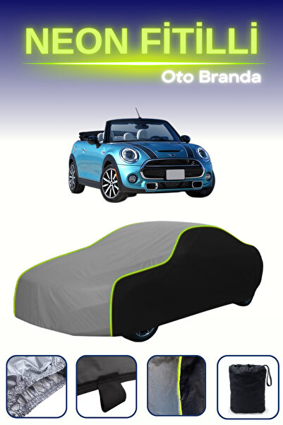 Cemku Fast أسود-رمادي-أسود [ميني كوبر كابريوليه] غطاء سيارة متوافق مع حبال ال...