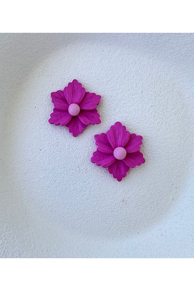 ACCESSORY Pink Detail Fuchsia Design Earrings