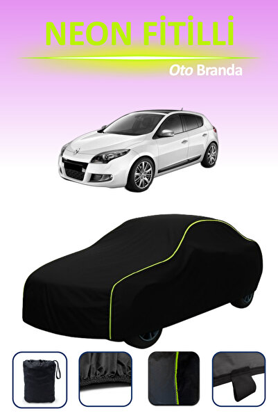 Cemku Cool أسود [رينو ميجان 5 أبواب 2008 - 2014] مشمع سيارة متوافق مع حبال ال...