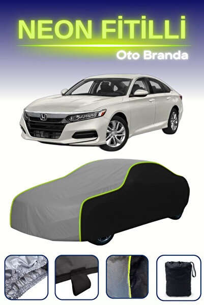 Cemku Fast أسود-رمادي-أسود [هوندا أكورد سيدان] غطاء سيارة متوافق مع حبال الني...