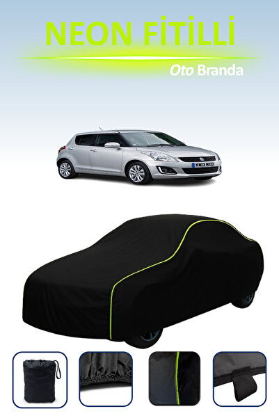 Cemku Cool أسود [سوزوكي سويفت 5 أبواب 2014 - 2017] مشمع سيارة متوافق مع حبال ...