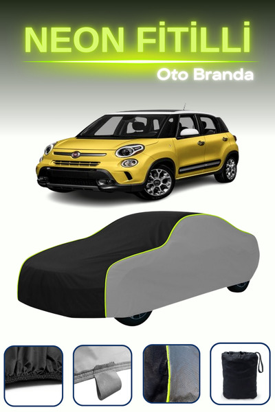 Cemku Shade رمادي-أسود-رمادي [فيات 500L تريكينج 2013 - 2021] قماش مشمع سيارة نيون متوافق مع سيارة فيات 500L تريكينج