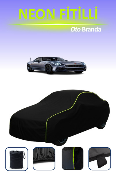 Cemku Cool أسود [Fiat 124 Gt Abarth 2018 - 2021] مشمع سيارة متوافق مع حبال ال...