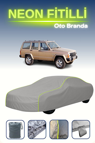 Cemku Shine رمادي [جيب شيروكي 1984 - 1997] مشمع سيارة متوافق مع حبال النيون، ...