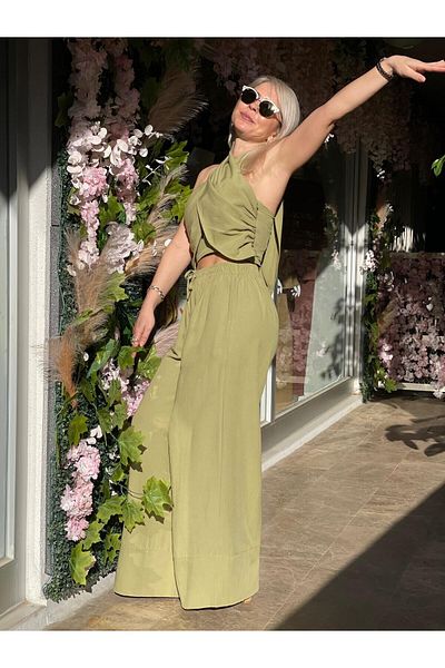 MEKOFF Linen Suit-Green - L