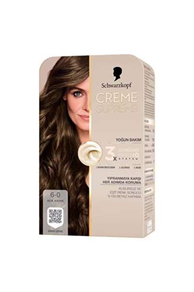 Schwarzkopf Creme Supreme Saç Boyası Açık Kahve 6-0