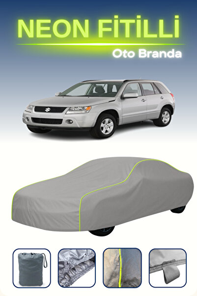 Cemku Shine رمادي [سوزوكي جراند فيتارا 5 أبواب 2008 - 2014] مشمع سيارة بحبل ن...