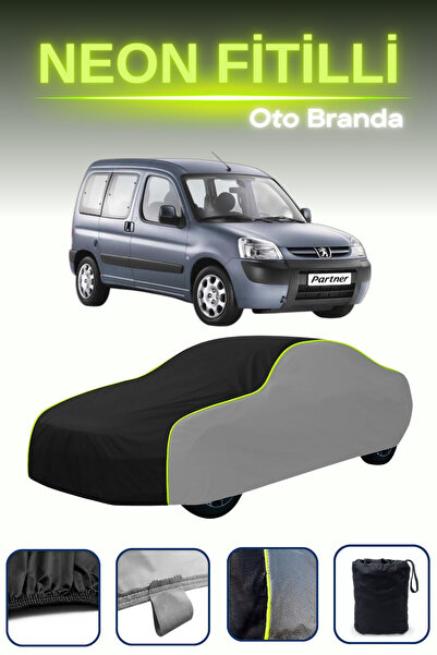 Cemku Shade قماش مشمع سيارة رمادي-أسود-رمادي [بيجو بارتنر] متوافق مع قماش الن...