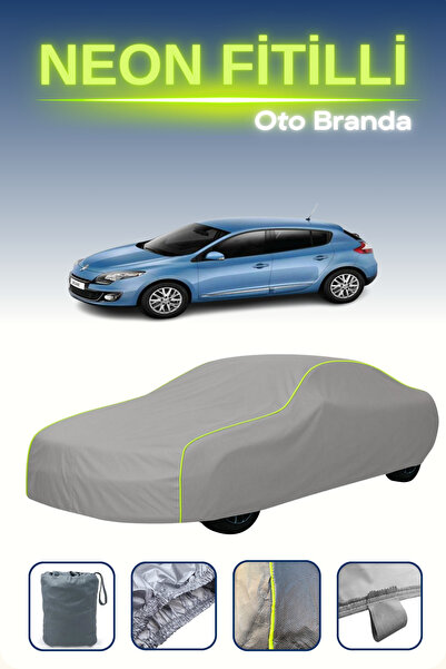 Cemku Shine رمادي [رينو ميجان 5 أبواب 2014 - 2015] مشمع سيارة متوافق مع حبال ...