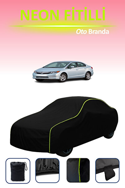 Cemku Cool أسود [هوندا سيفيك سيدان غاز طبيعي 2012 - 2016] مشمع سيارة بحبل نيو...