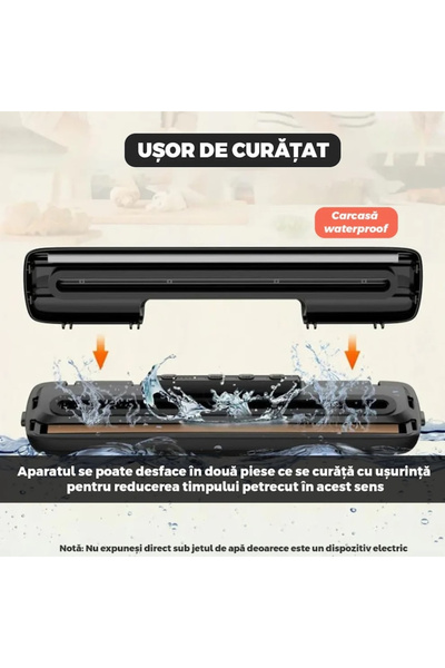varioshop Set de dispozitive de sigilare și vidare și 4 role de pungi vidate VarioShop®, ușor de utilizat