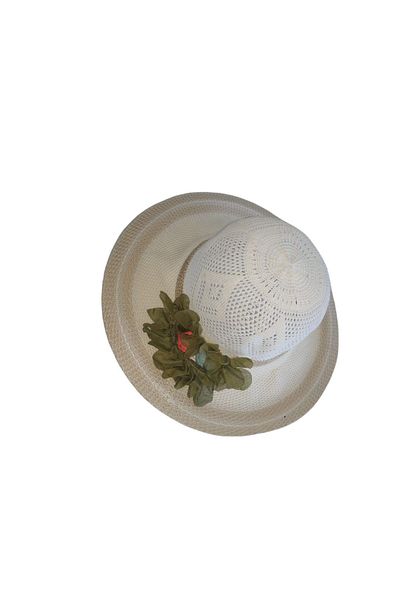 Kardelen Butik Denizli Panama Women's Beach Hat ( Mercerized ) ( Cream )