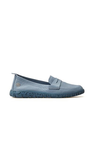 Mammamia Balerini de zi cu zi cu talpă ortopedică din piele naturală pentru femei 25 ani D25ya-90 Z Jeans