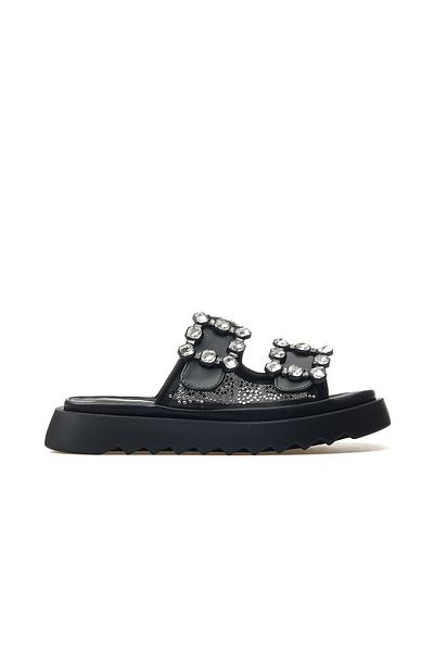 Guja Women's Stone Detailed Daily Slippers 25Y 25Y342 Z Black