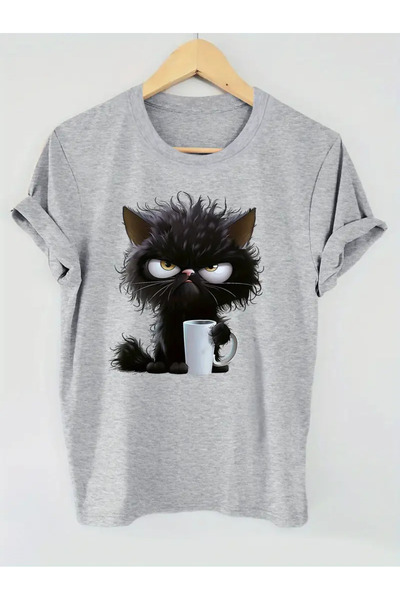 bellanova Μπλουζάκι Unisex με μοτίβο γάτας σε μεγάλο μέγεθος – 8 διαφορετικά ...