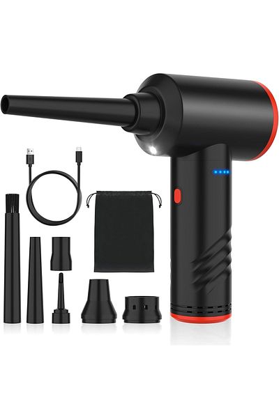 OEM Suflantă de aer, portabilă, pentru îndepărtarea prafului de pe PC, lanternă, 3 viteze, 55000 RPM, baterie de 6000 mAh