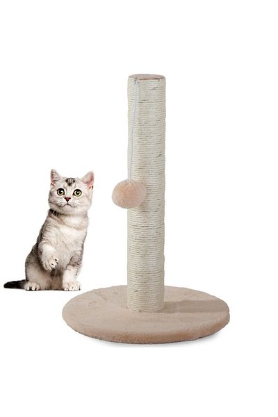varioshop VarioShop® cat play and scratching post set, plush ball, soft base, sturdy construction