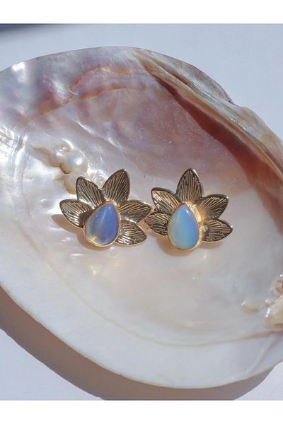 Reorah Collection Anatolia Opal Stone Earrings