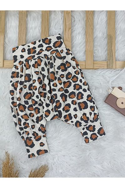 bebiqoo Girl's Leopard Pattern Comfortable Use Cotton Fabric Baggy Pants