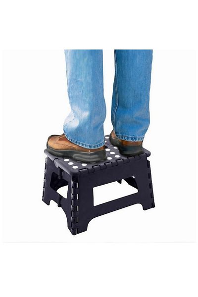 varioshop Scaun Pliabil VarioShop®, Tip Taburet cu maner, Pentru Aer Liber, Gradina, Bucatarie, Baie, Camping