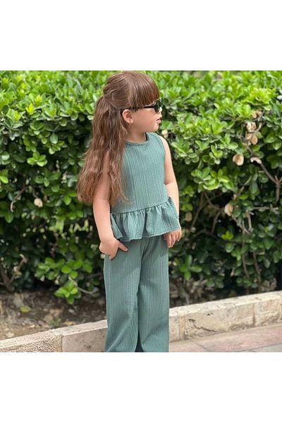 Süslüm Kids Mint Green Children's Trouser Suit