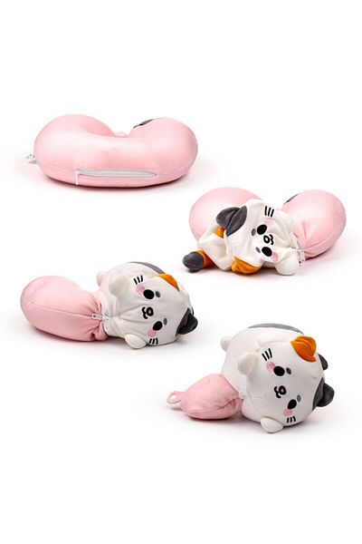 Puckator Travel Pillow Or Plush Cat Toy, 2 In 1, Reversible, Lola Cat, Relaxeazzz